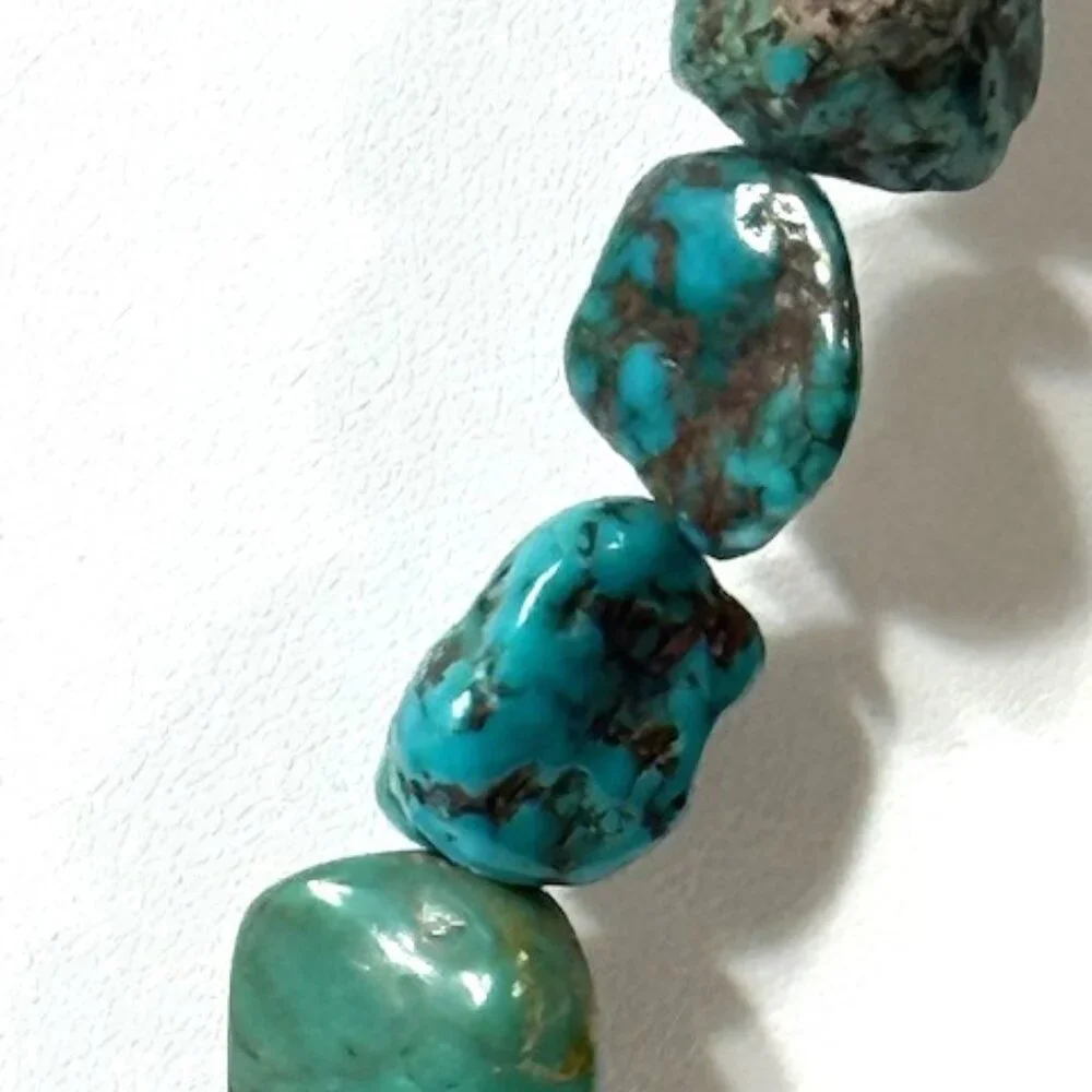 Vintage turquoise, coral and sterling silver 18